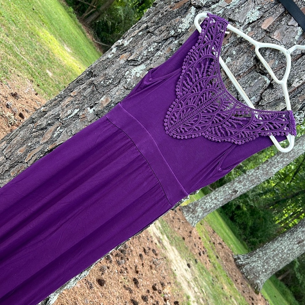 Purple Lace Merona Maxi Dress